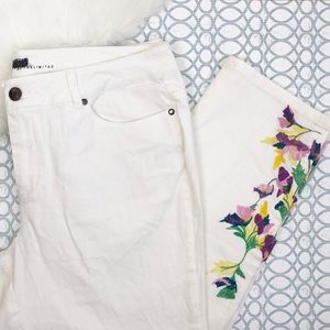 THE LIMITED Eloquii Embroidered Crop Pants 16W New